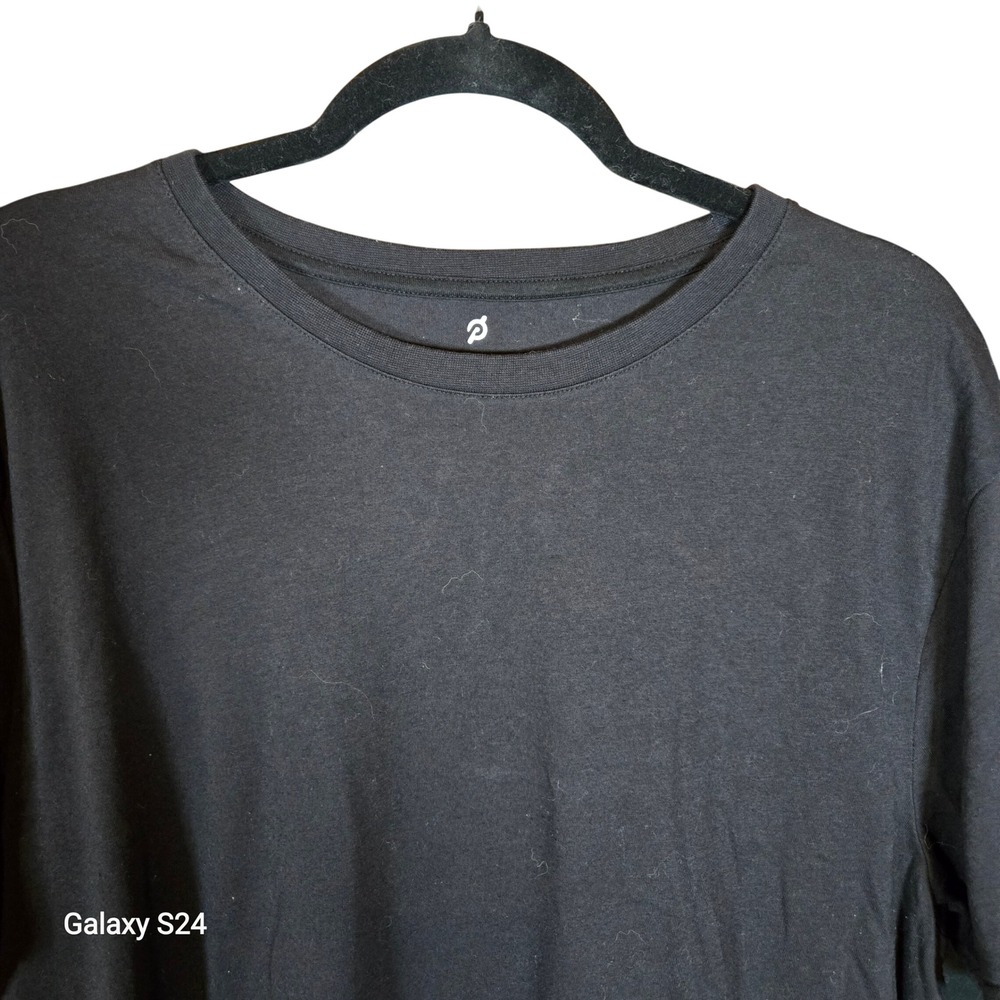 Peloton‎ Mens Black XL Short Sleeve Athletic Workout T Shirt Top Crew Neck